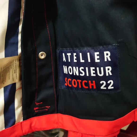 Scotch & Soda Hooded Zip Front Utility Pocket Jacket